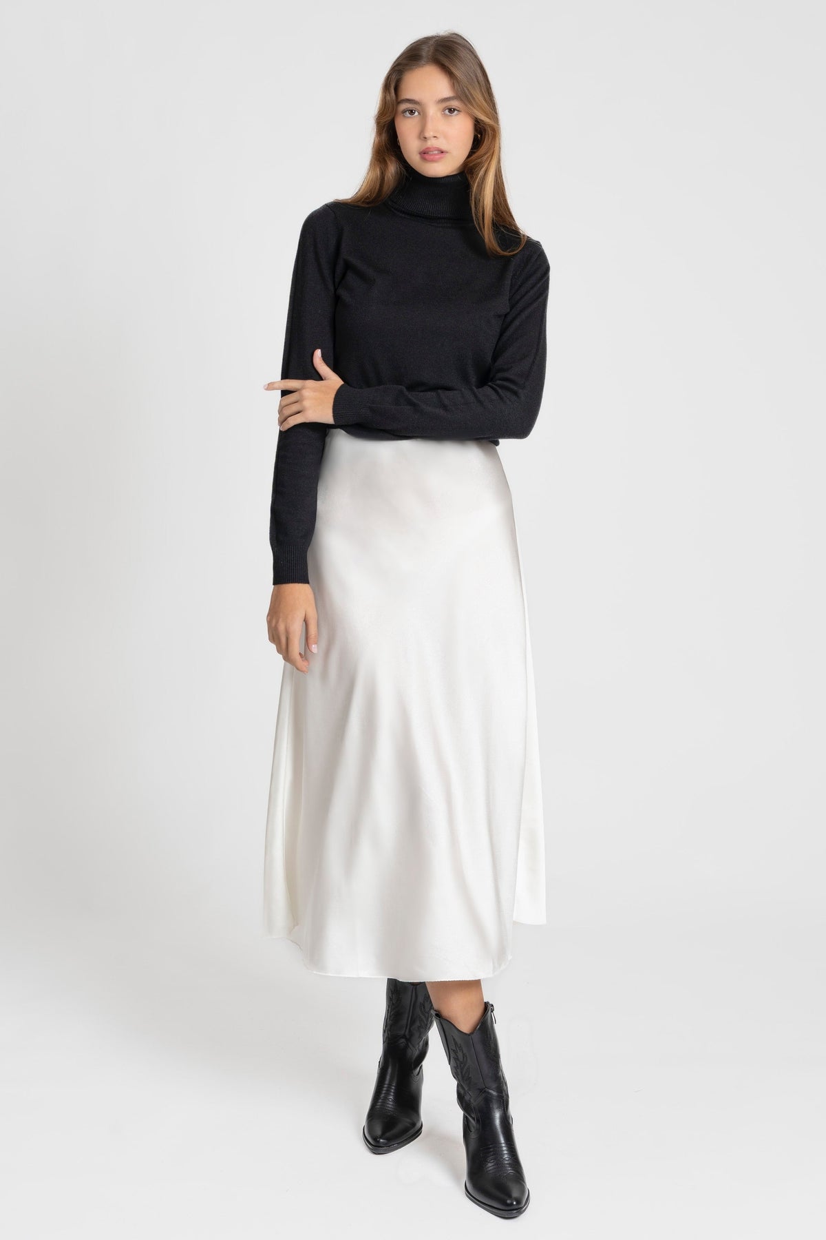 Falda Zayelia Seda de mujer - foto 2