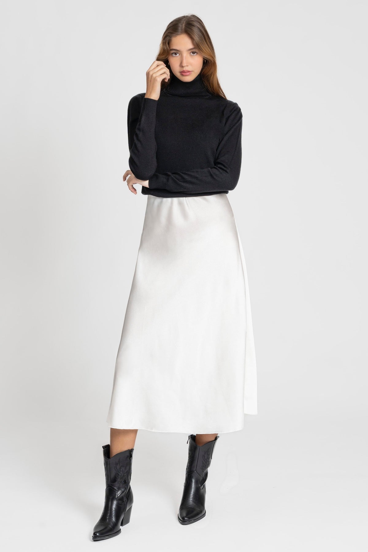 Falda Zayelia Seda de mujer - foto 1