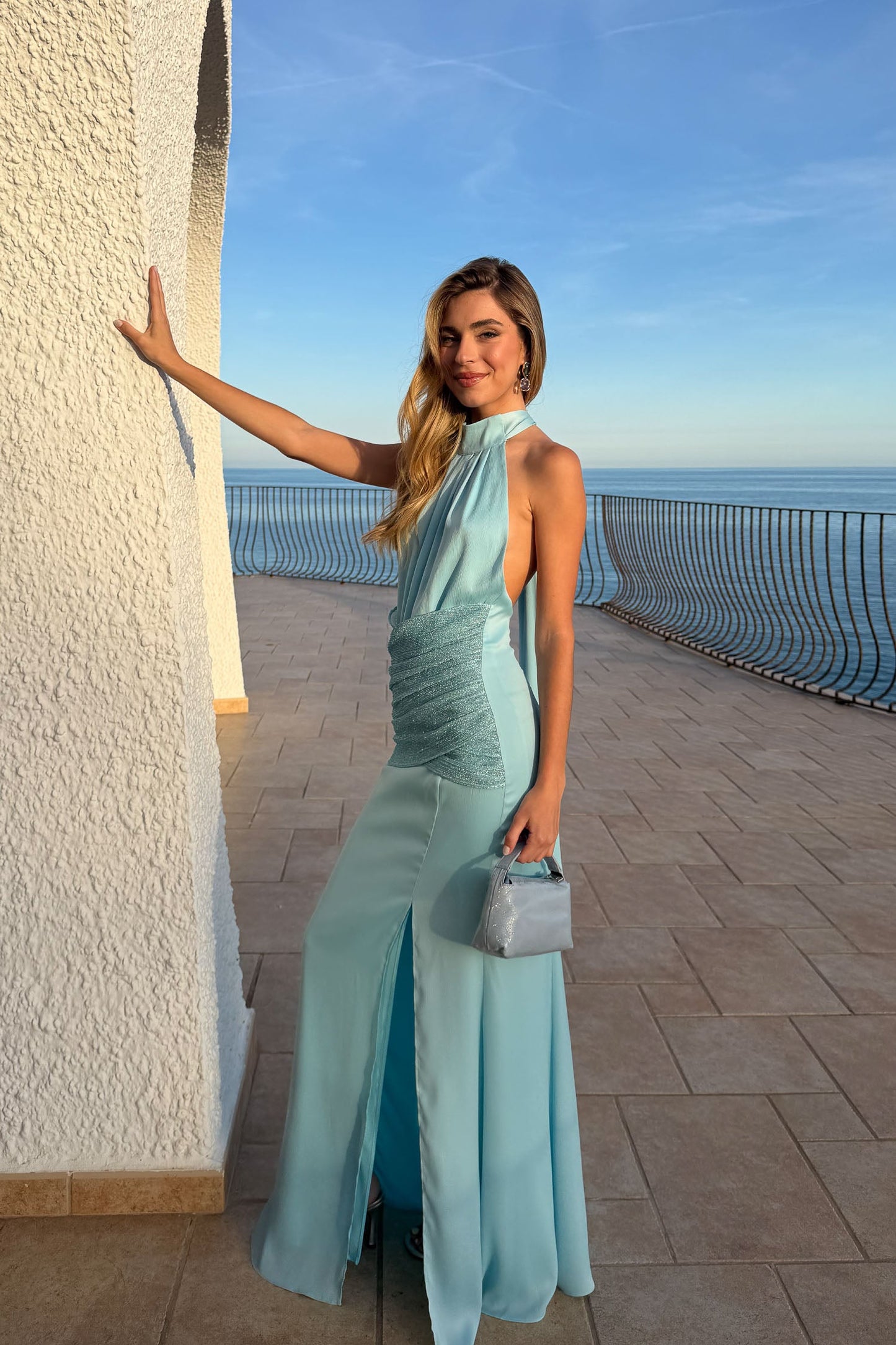 Vestido Portixol Celeste de mujer - foto 9