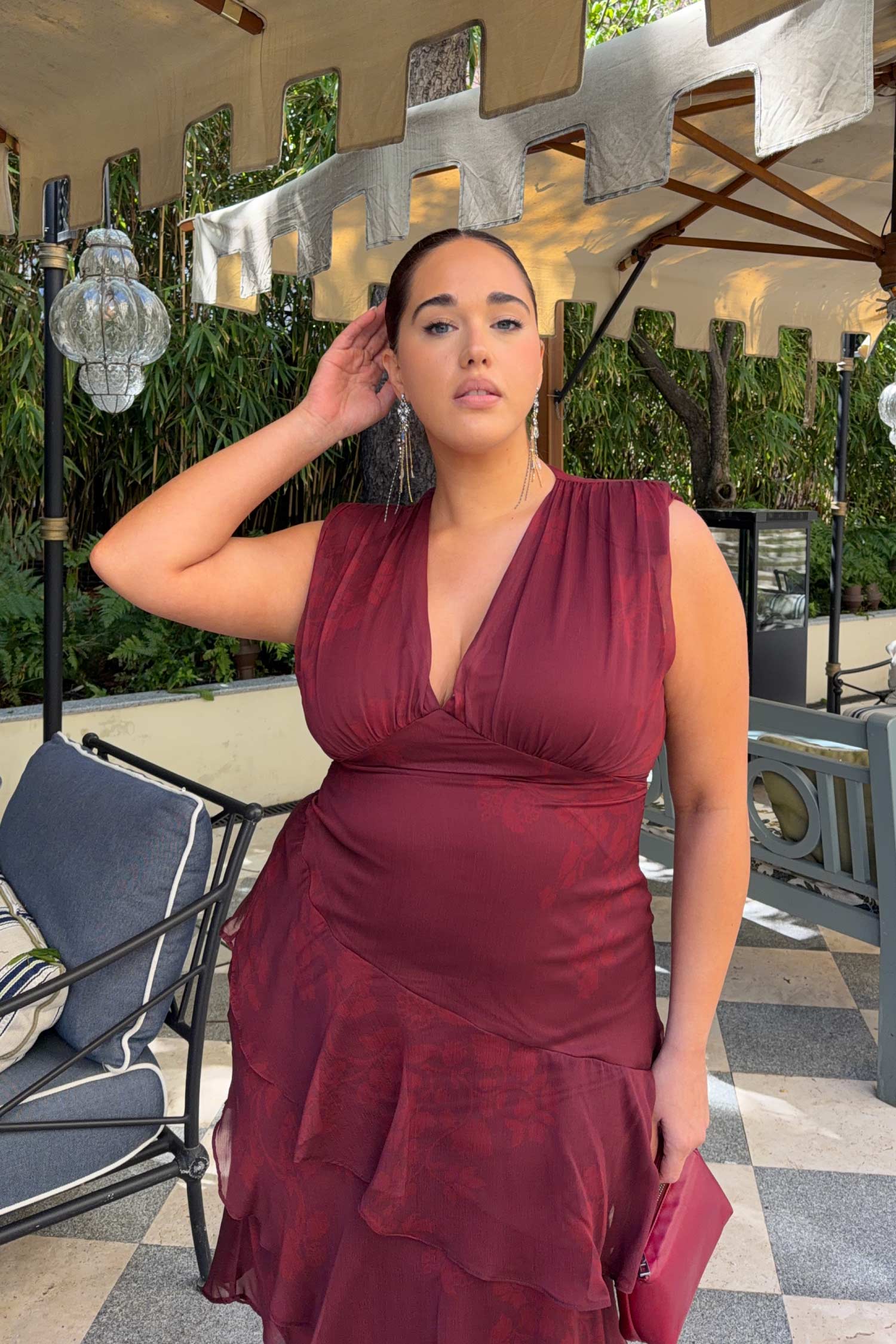 Vestido Sandara Ipé Granate de mujer - foto 8