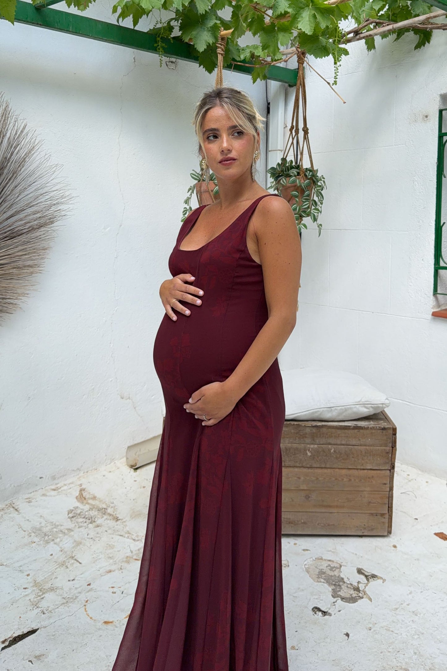Vestido Ondina Ipé Granate de mujer - foto 9