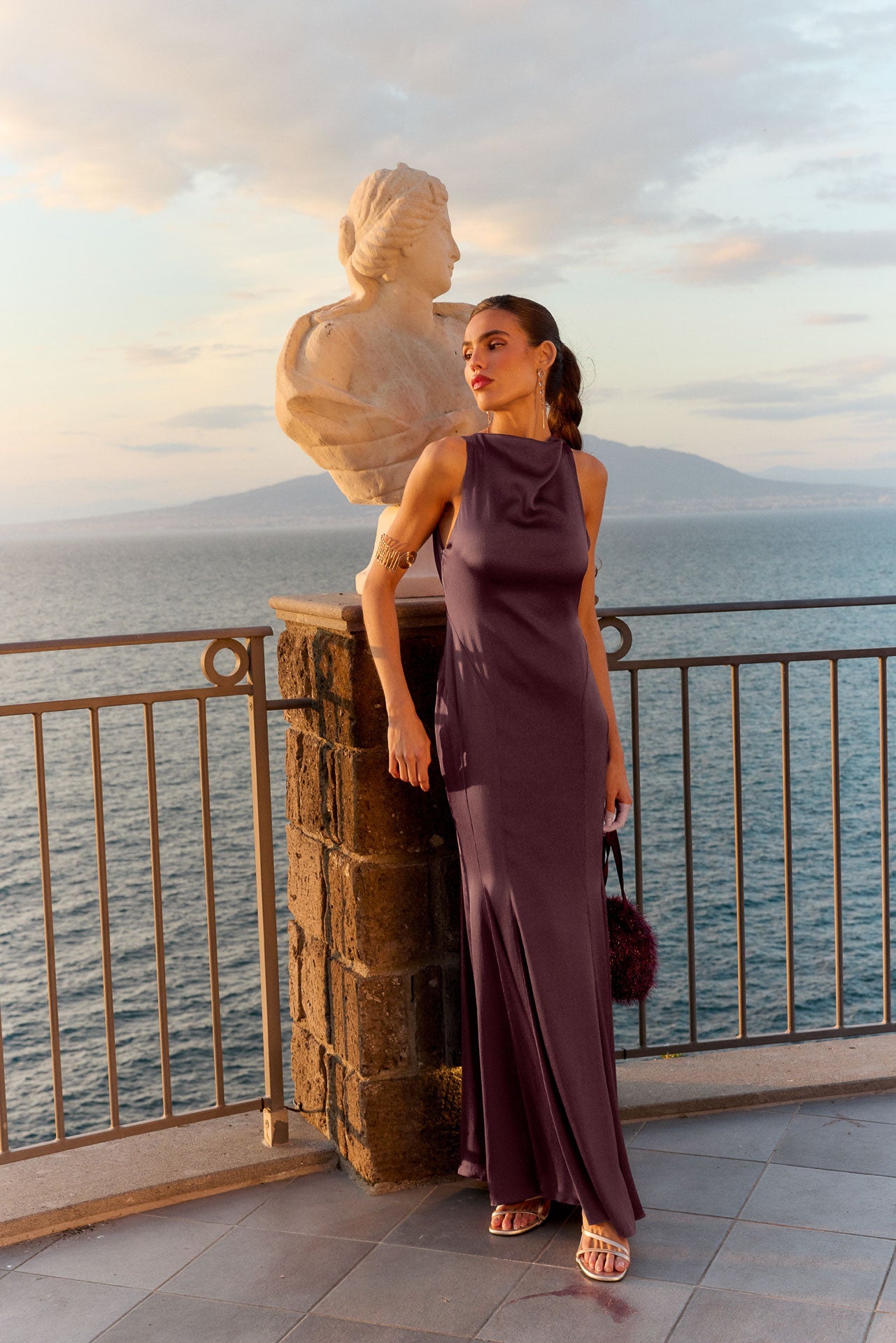 Vestido Bellini Guinda de mujer - foto 2
