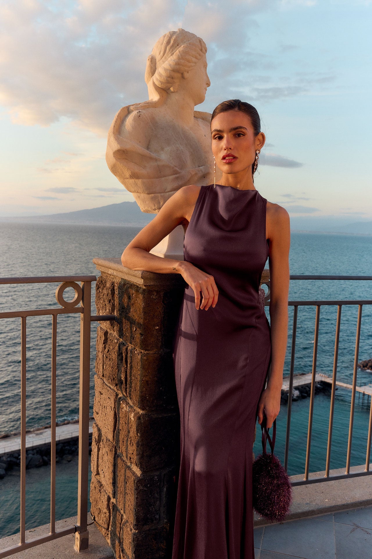 Vestido Bellini Guinda de mujer - foto 6