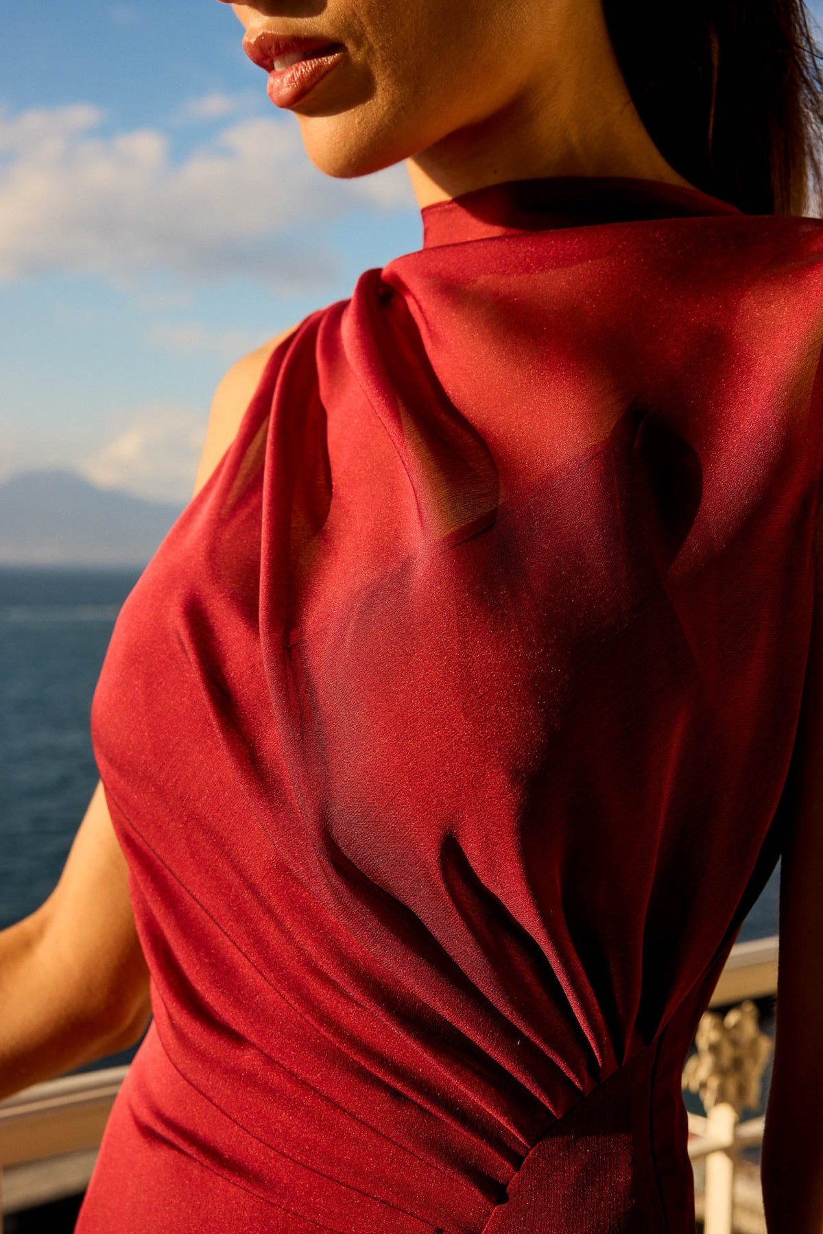 Vestido Campari Granate de mujer - foto 4