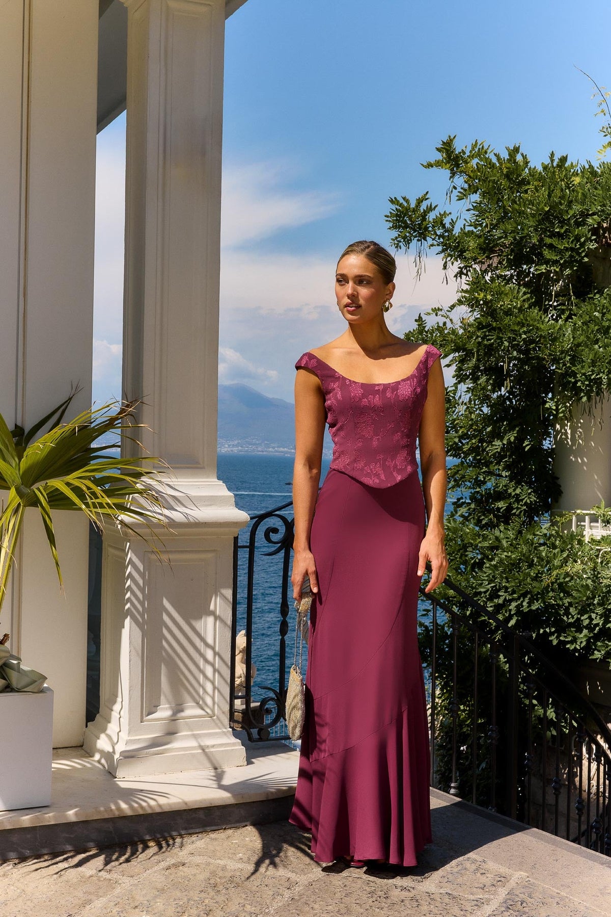 Vestido Chiara Burdeos de mujer - foto 5