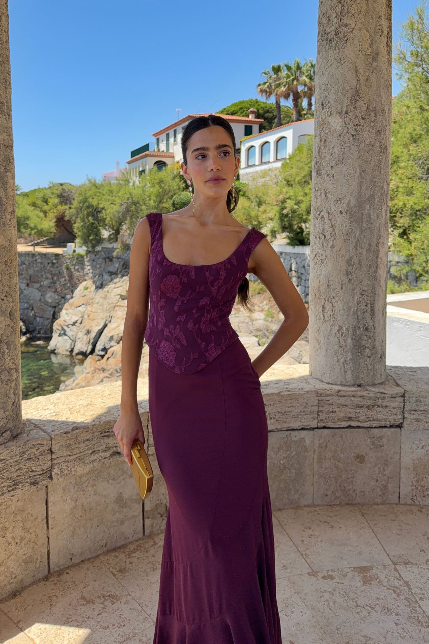 Vestido Chiara Burdeos de mujer - foto 1