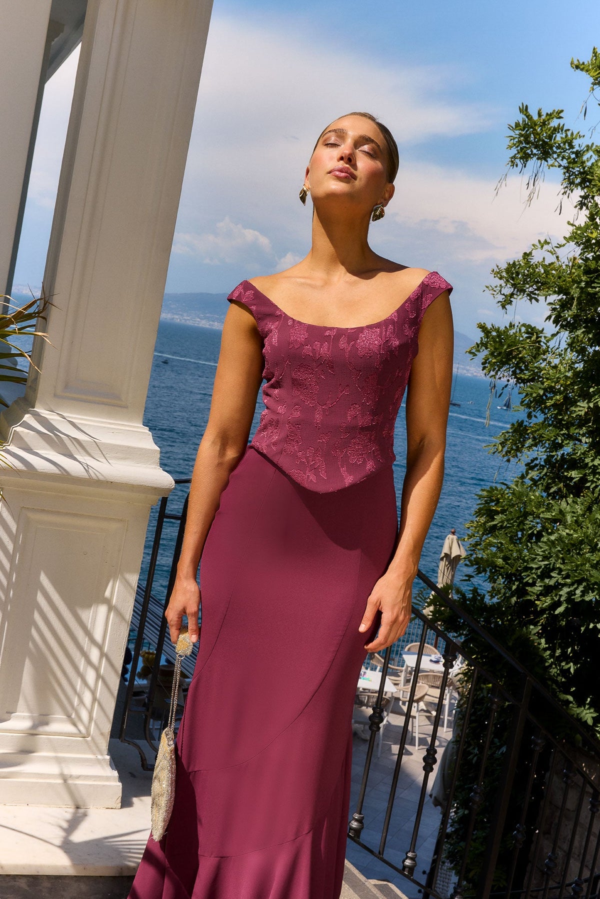 Vestido Chiara Burdeos de mujer - foto 6