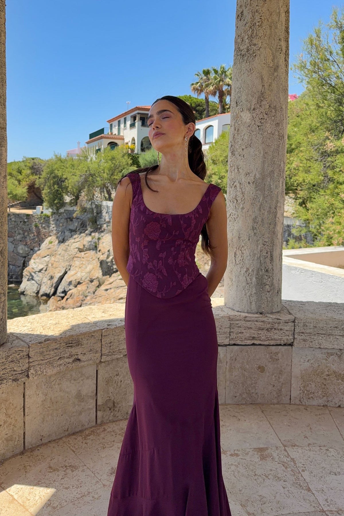 Vestido Chiara Burdeos de mujer - foto 4