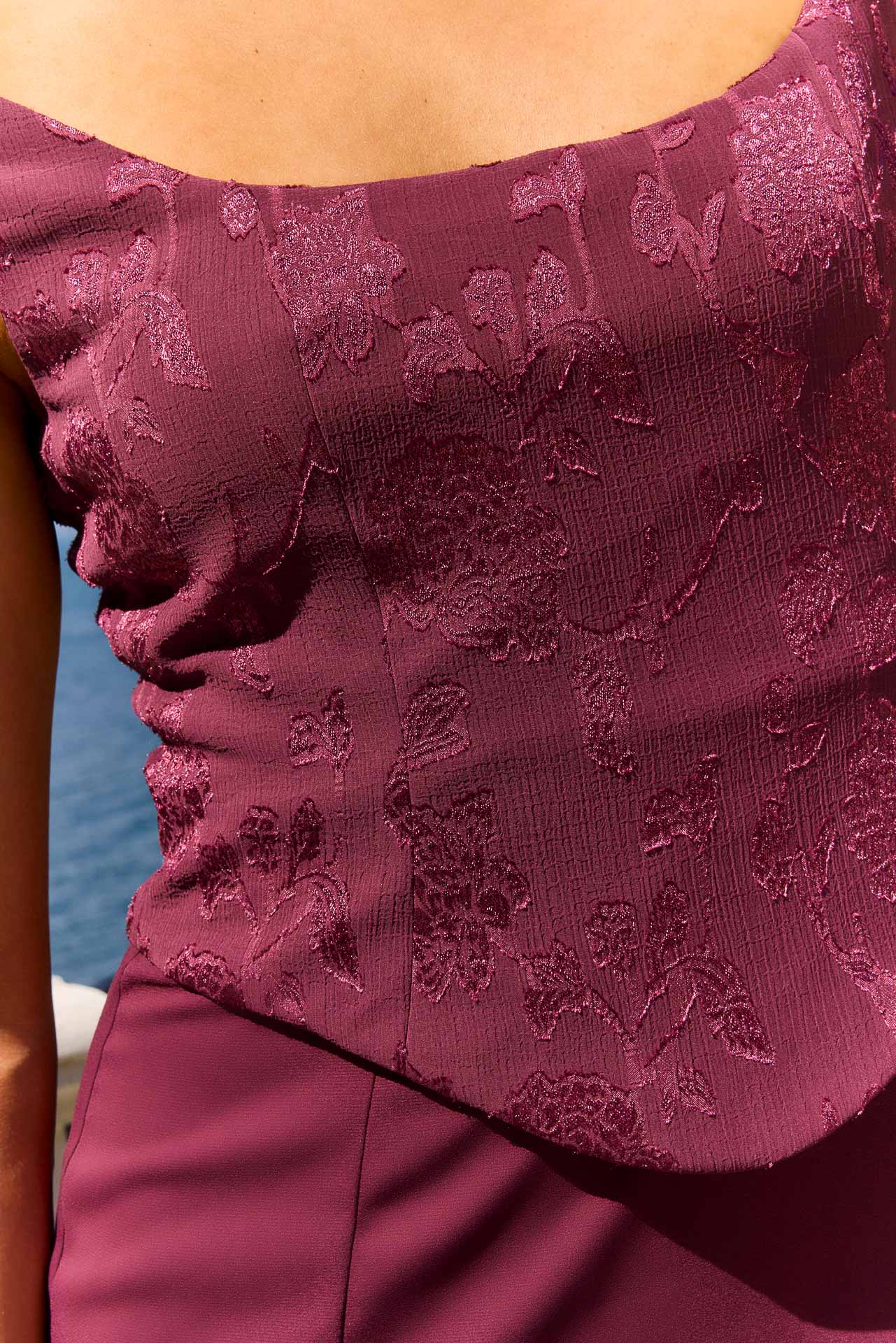 Vestido Chiara Burdeos de mujer - foto 8