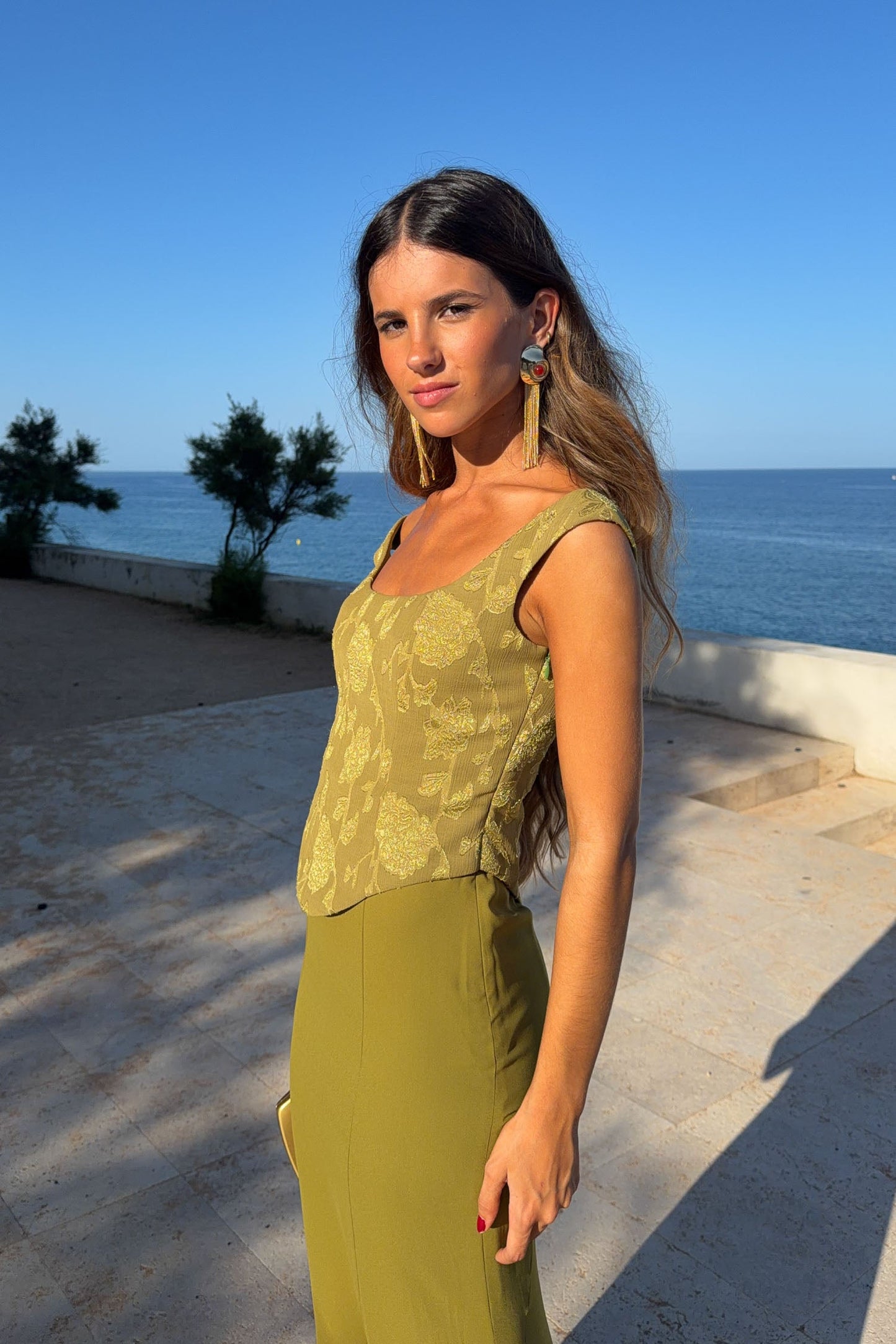 Vestido Chiara Oliva de mujer - foto 1