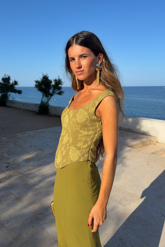 Vestido Chiara Oliva de mujer - foto 1