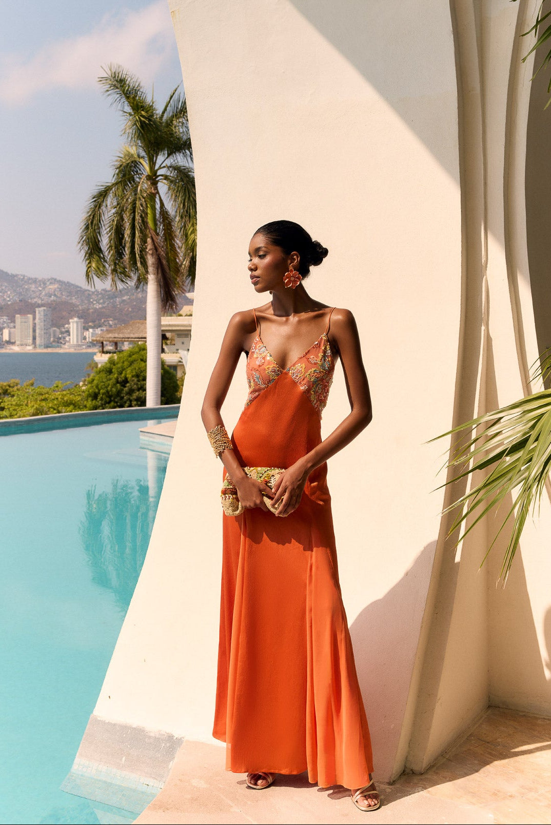 Vestido Marlena Naranja de mujer - foto 1