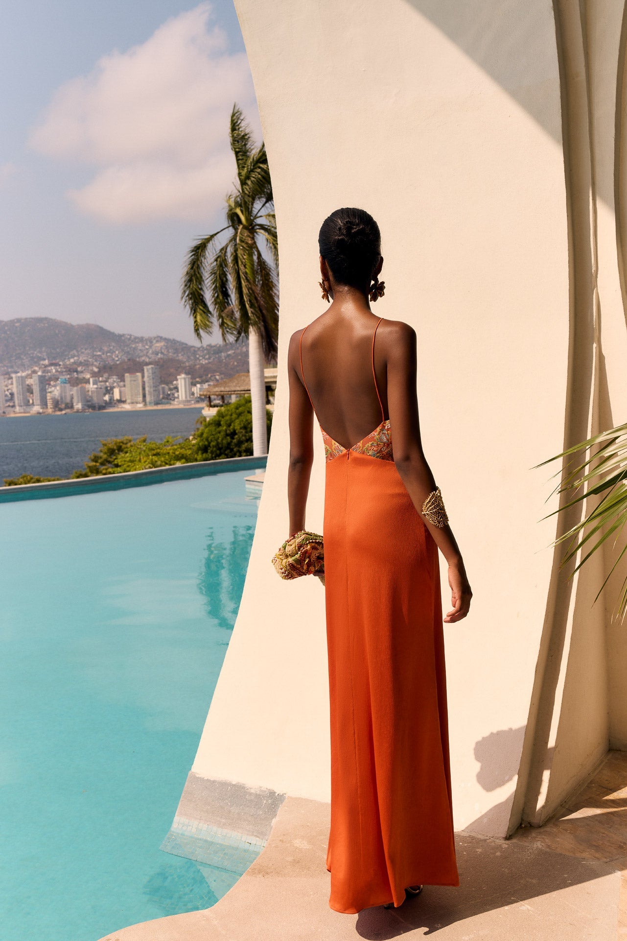 Vestido Marlena Naranja de mujer - foto 4