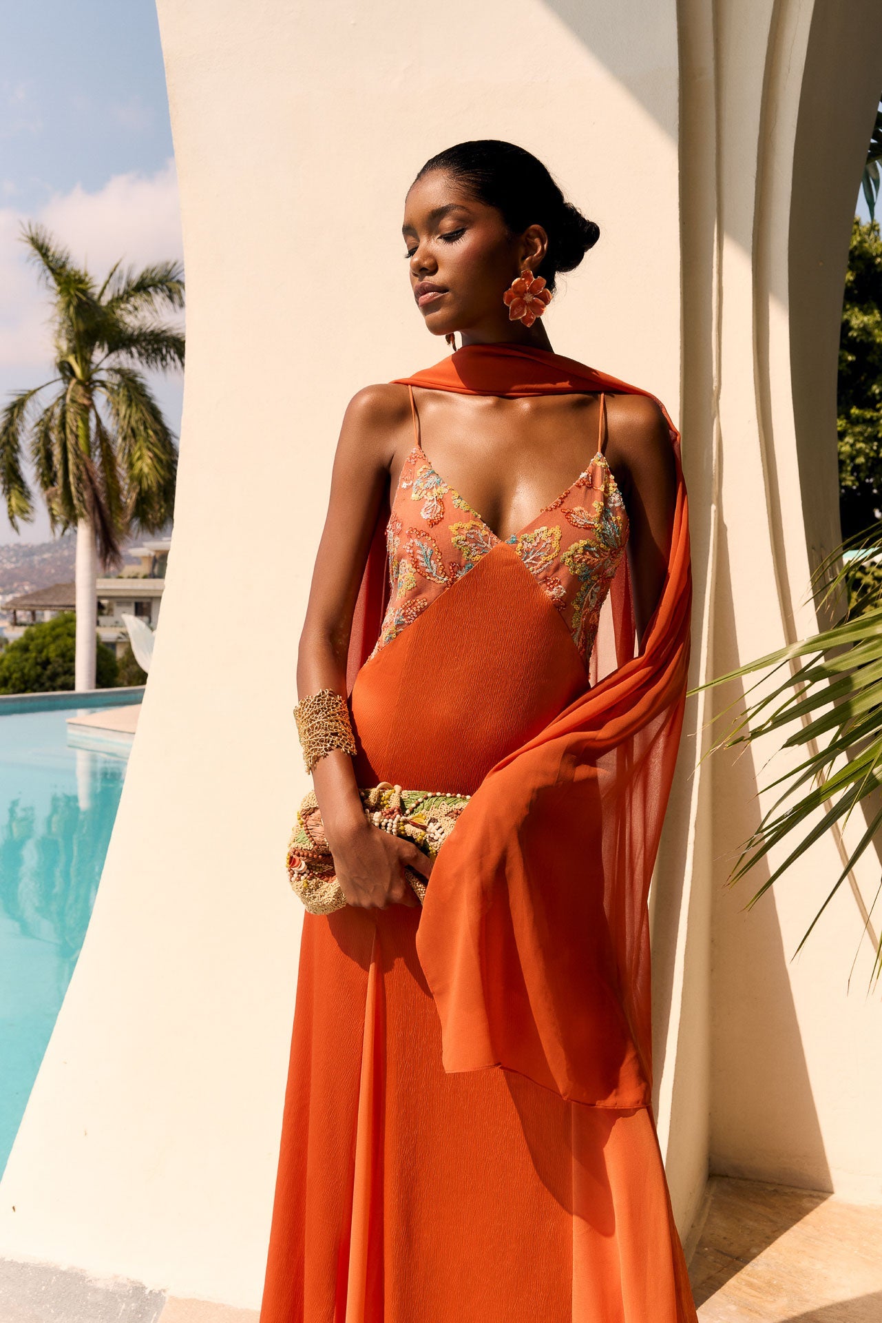 Vestido Marlena Naranja de mujer - foto 6