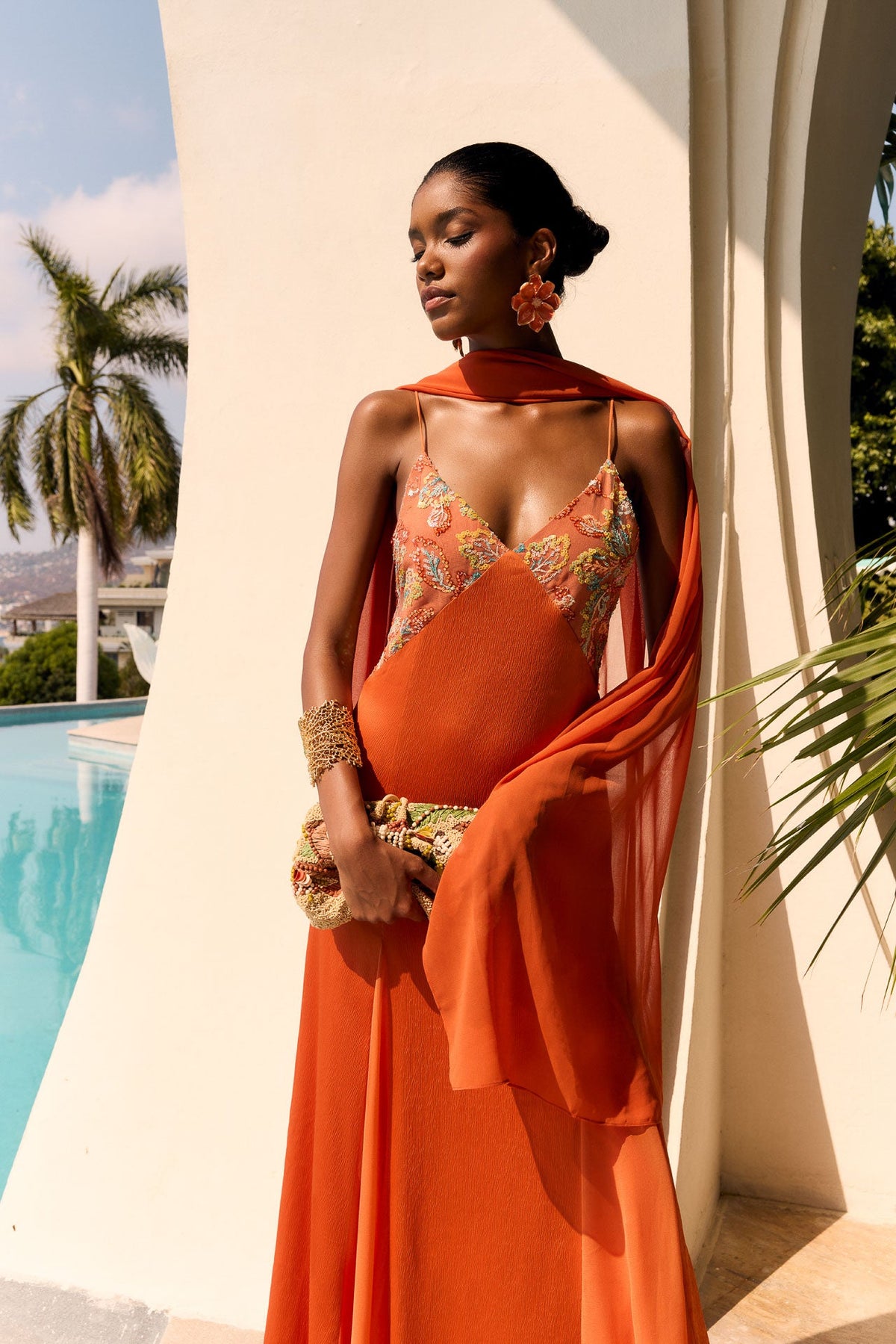 Vestido Marlena Naranja de mujer - foto 6