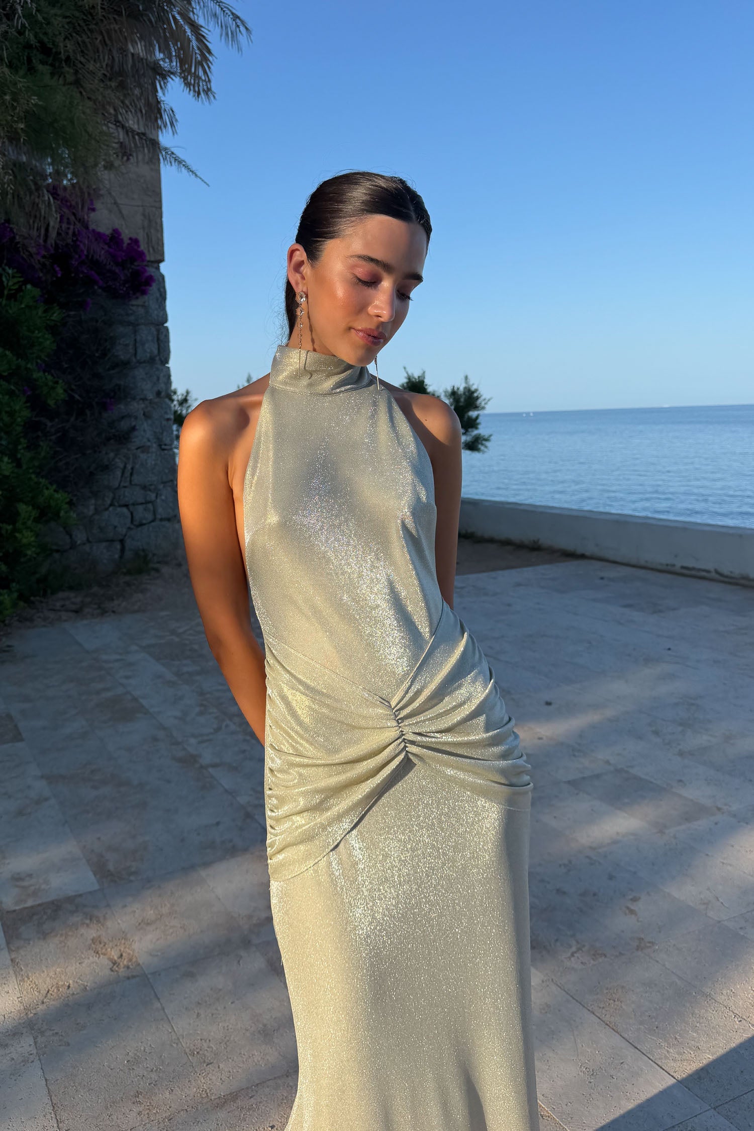 Vestido Mostra Dorado de mujer - foto 1