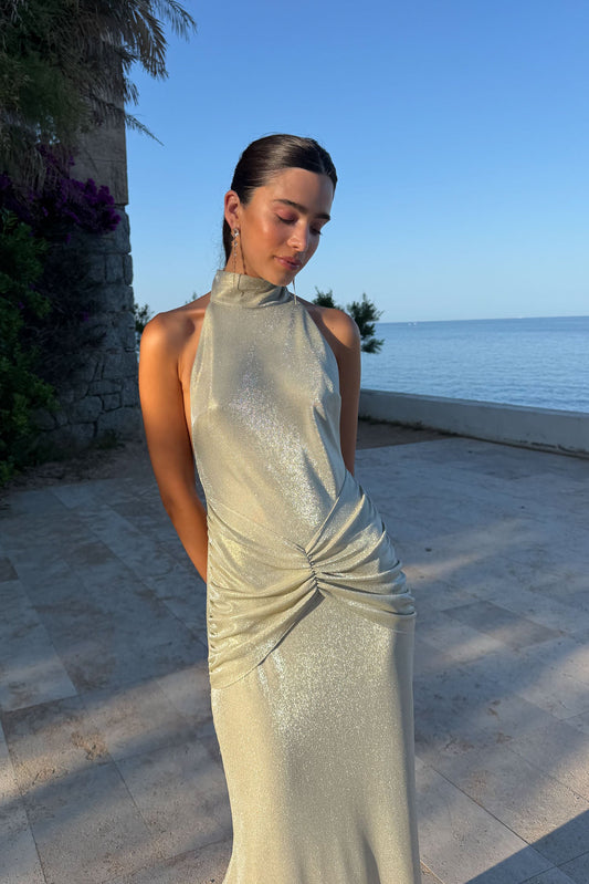 Vestido Mostra Dorado de mujer - foto 1
