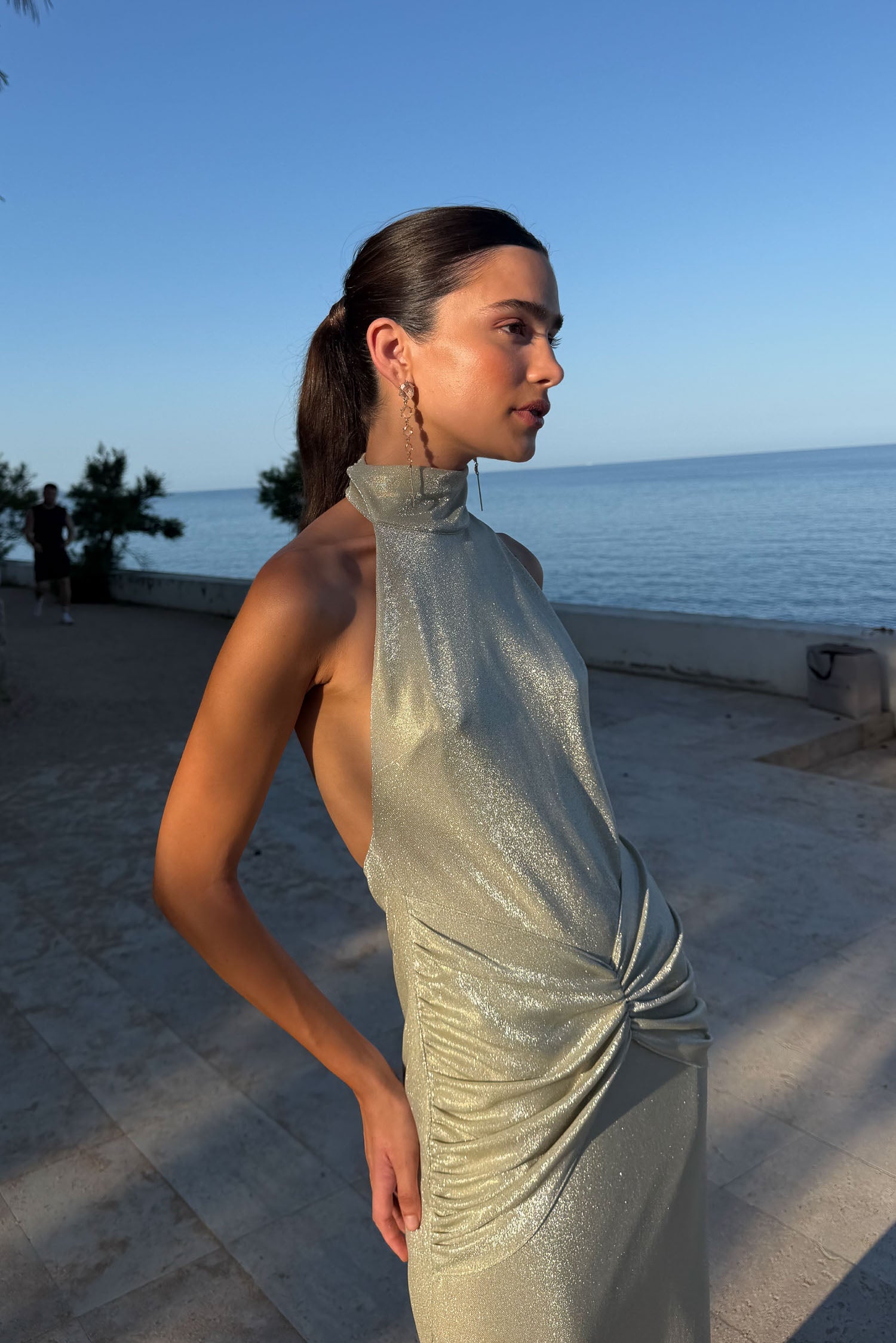 Vestido Mostra Dorado de mujer - foto 3