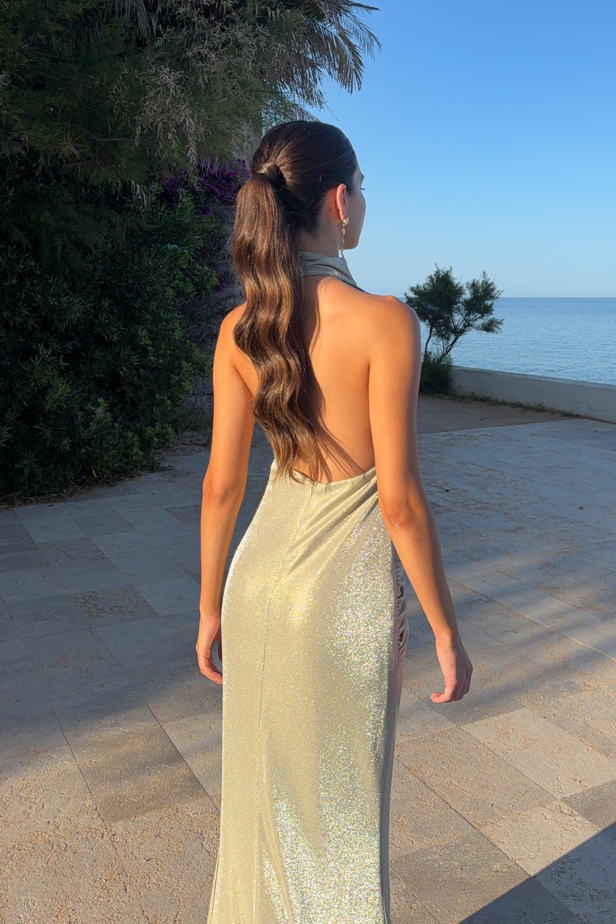 Vestido Mostra Dorado de mujer - foto 4
