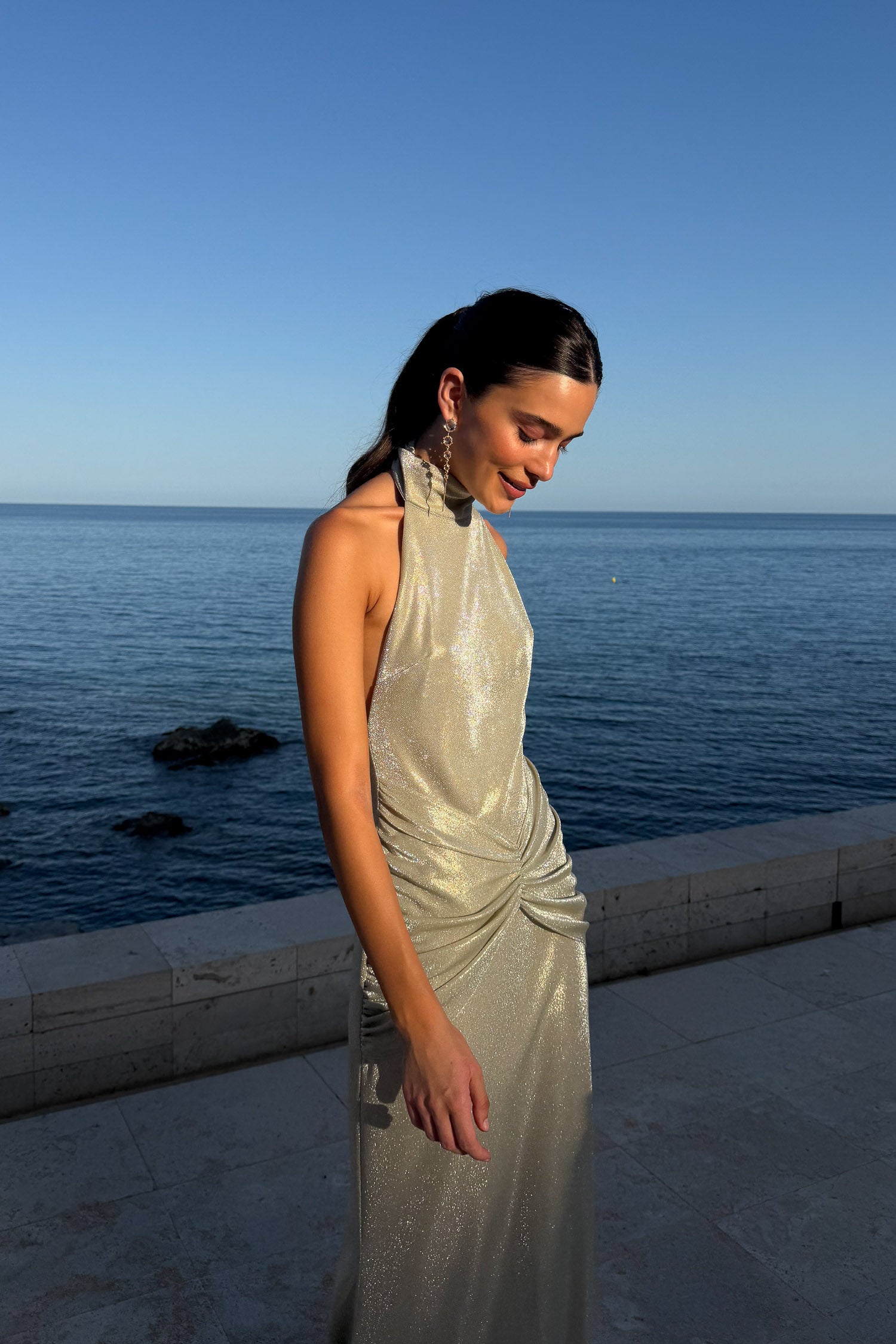 Vestido Mostra Dorado de mujer - foto 6
