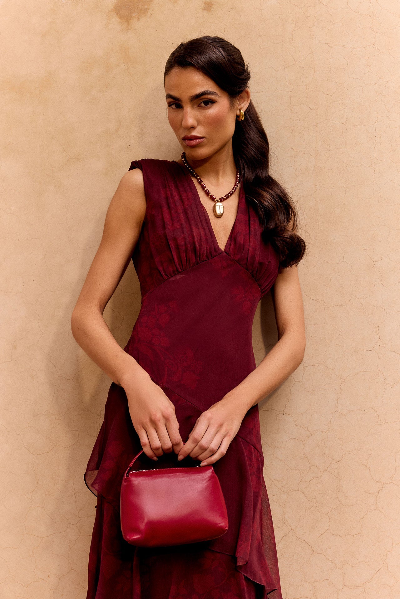 Vestido Sandara Ipé Granate de mujer - foto 4