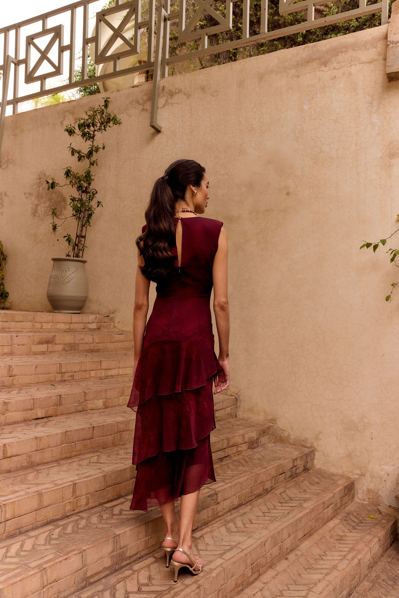 Vestido Sandara Ipé Granate de mujer - foto 5