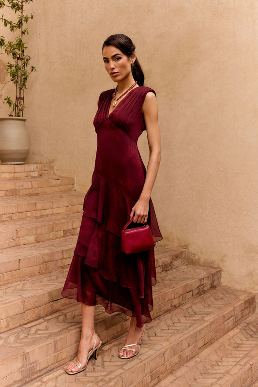 Vestido Sandara Ipé Granate de mujer - foto 1