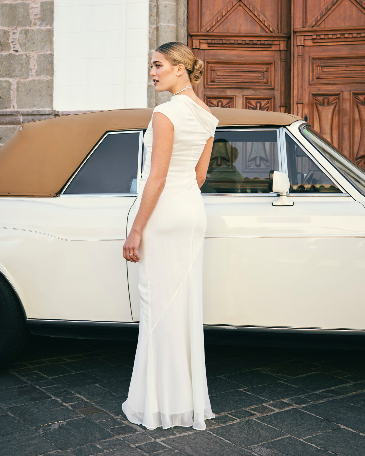 Vestido Marguerite Marfil de mujer - foto 3