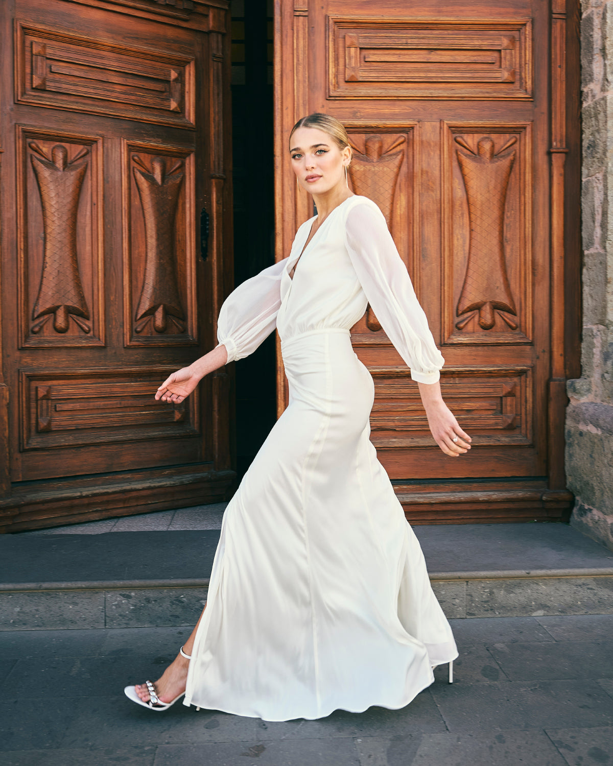 Vestido Idina Marfil de mujer - foto 2