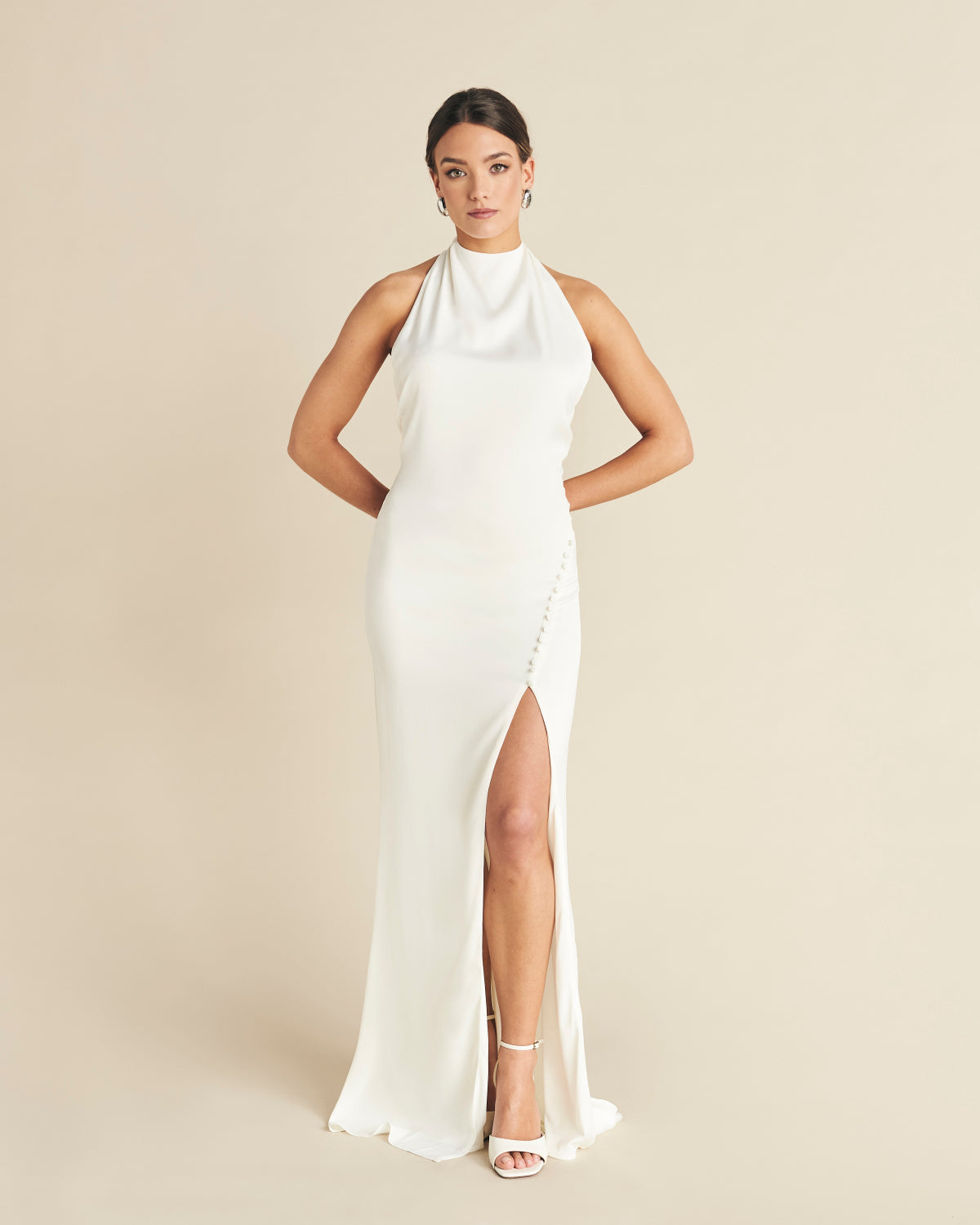 Vestido Carmina Marfil de mujer - foto 10