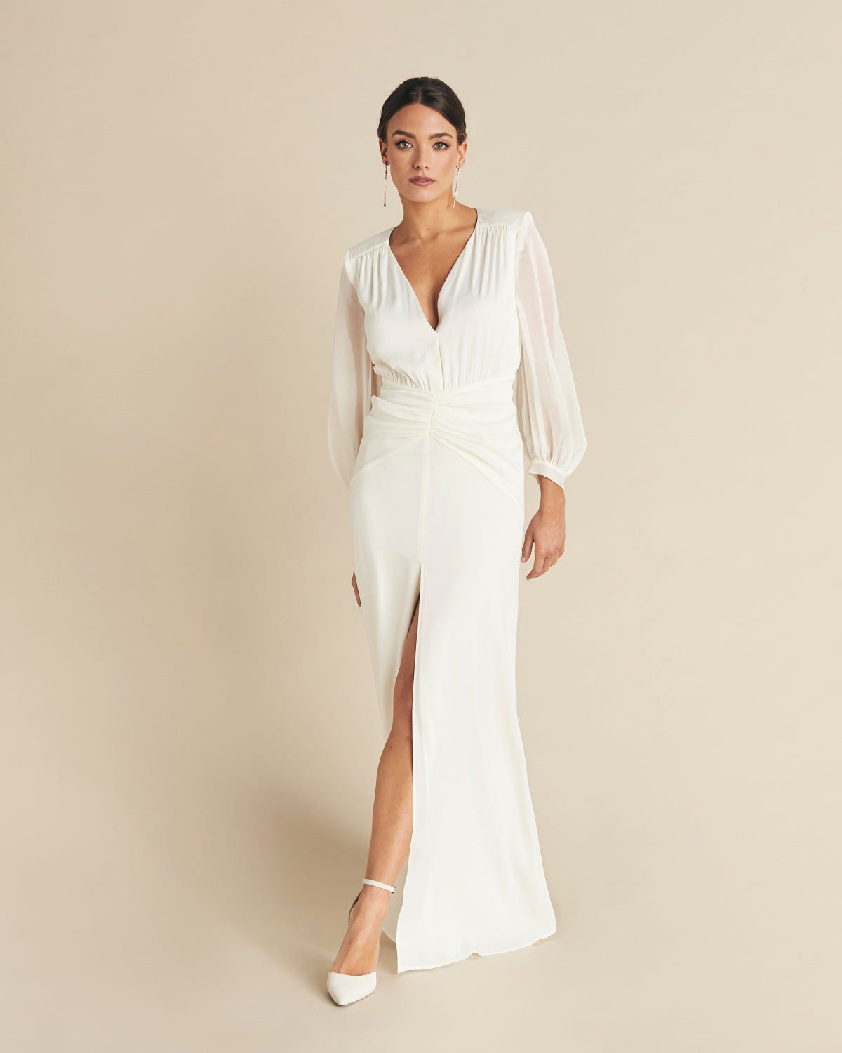 Vestido Idina Marfil de mujer - foto 7