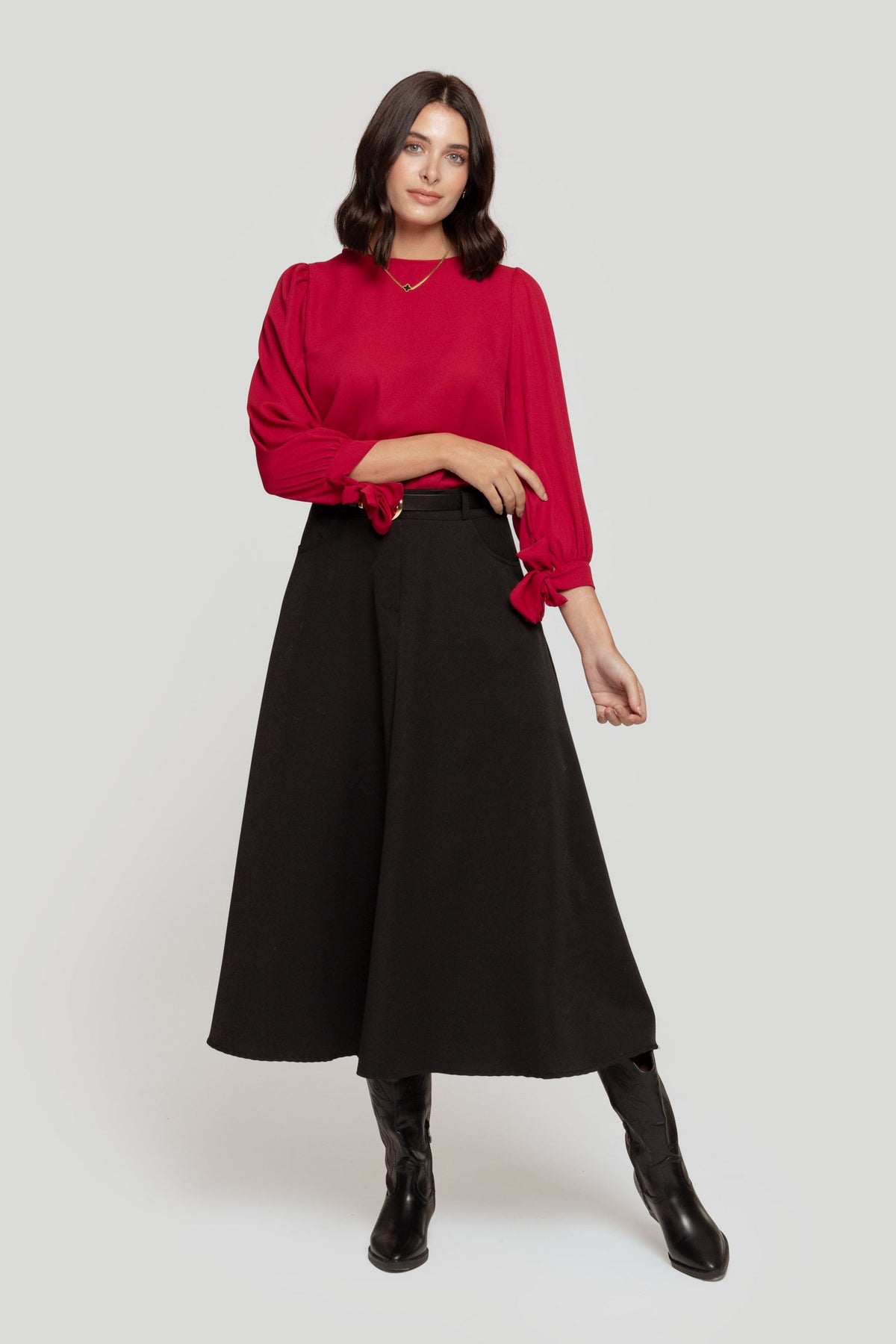 Blusa Zayelia Gasa Lazos de mujer - foto 6