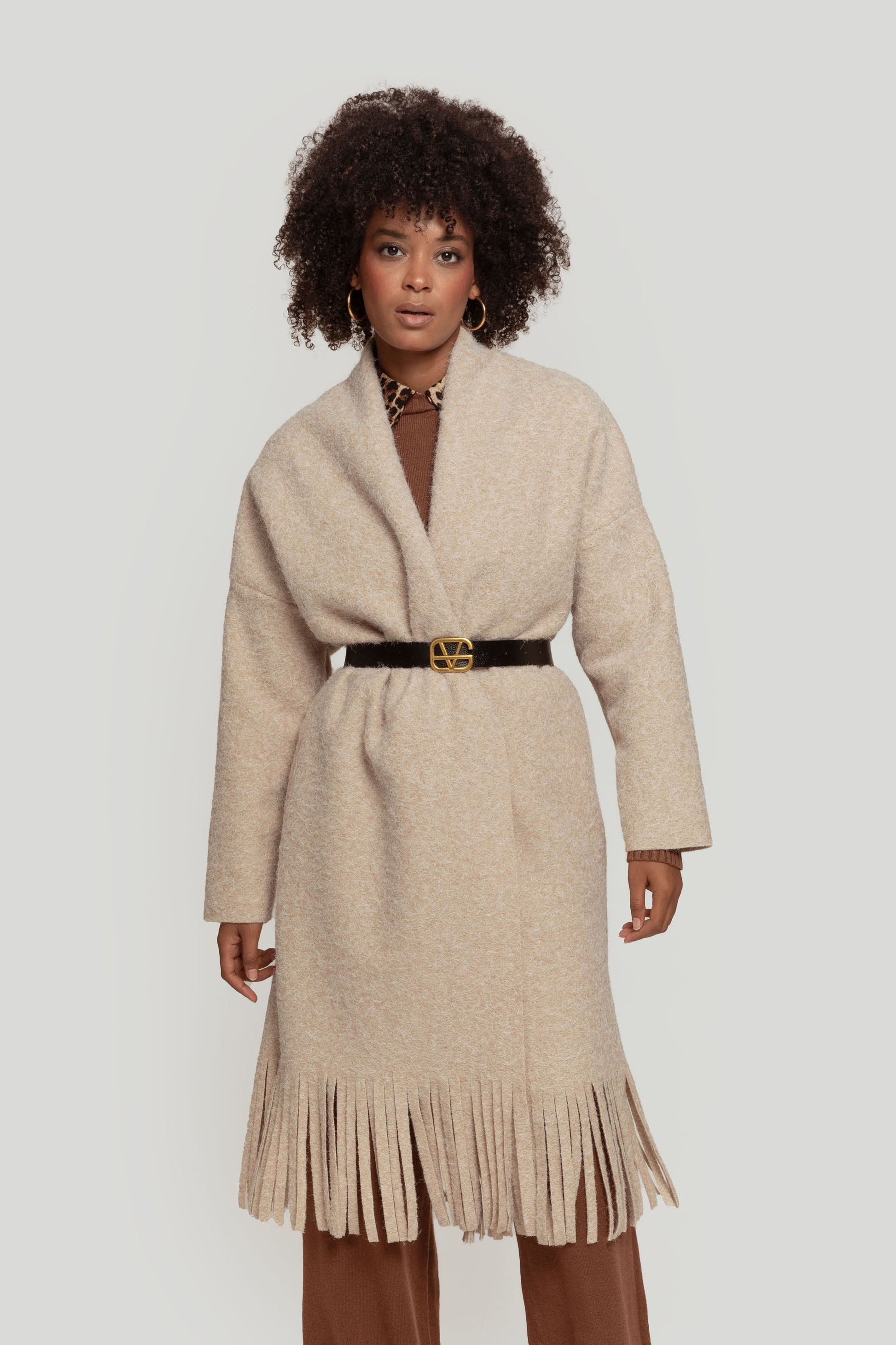 Abrigo Zayelia Cinturón de mujer - foto 2
