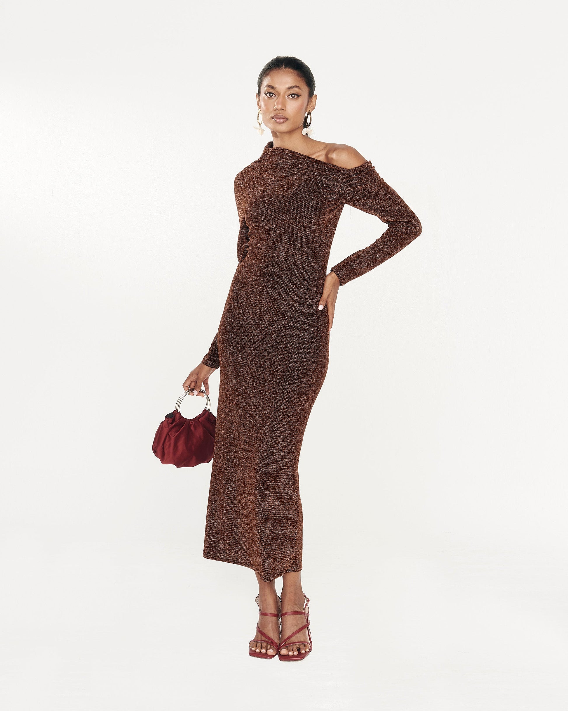 Vestido Sakai Cobre de mujer - foto 2