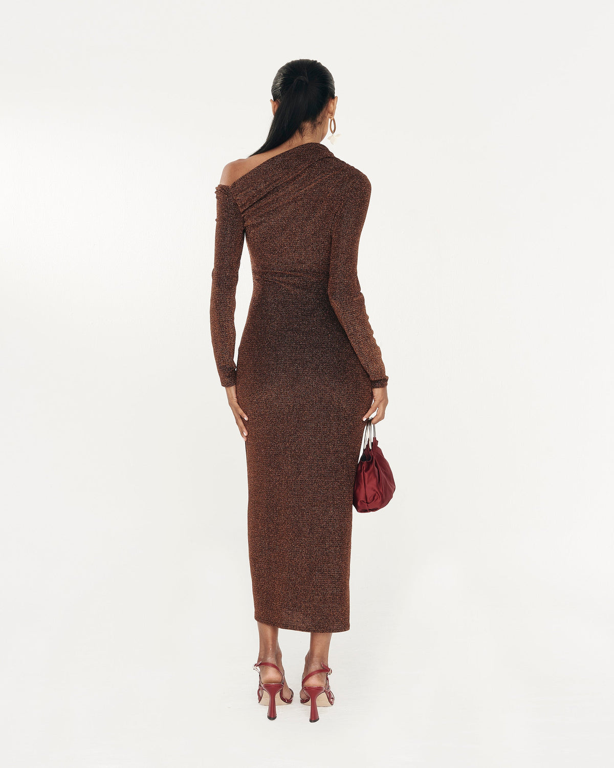 Vestido Sakai Cobre de mujer - foto 3