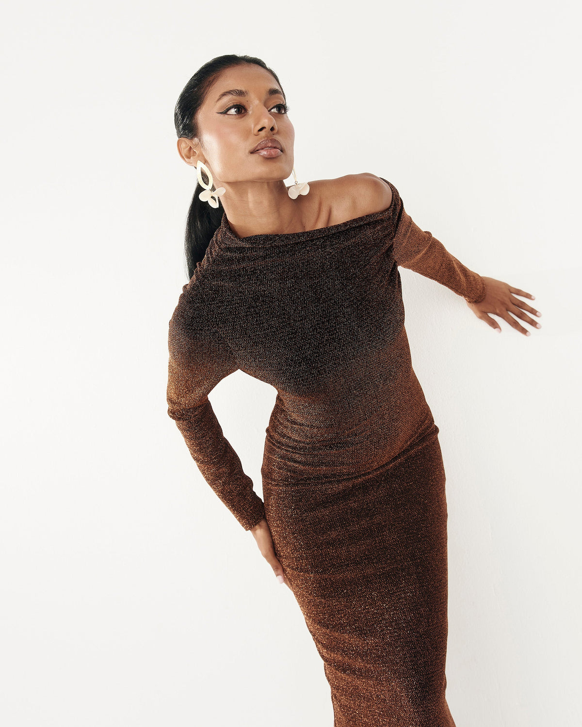 Vestido Sakai Cobre de mujer - foto 1