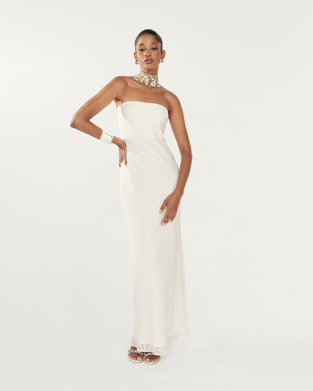Vestido Orfila Marfil de mujer - foto 4