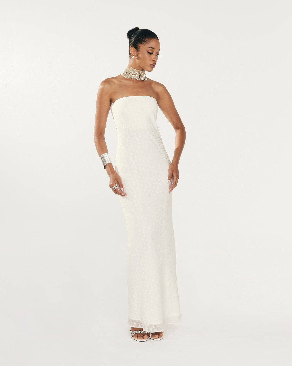 Vestido Orfila Marfil de mujer - foto 5