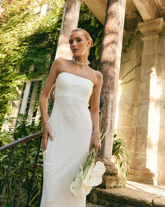 Vestido Orfila Marfil de mujer - foto 1