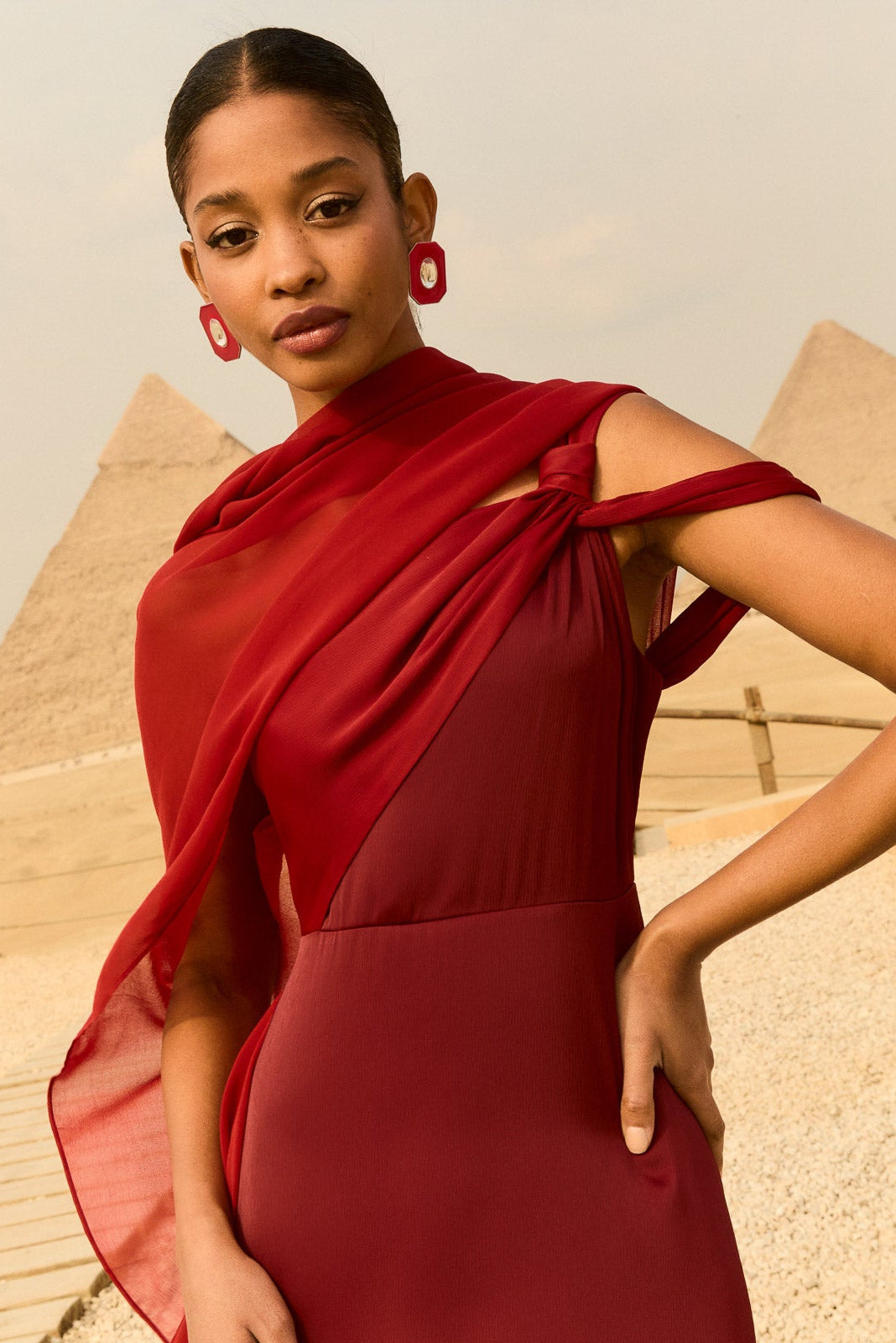 Vestido Vittoria Rojo de mujer - foto 4